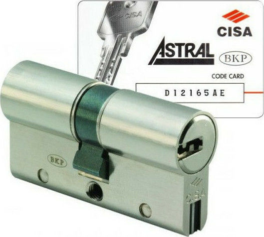 Cisa Cilindru de Încuietoare De Securitate Astral 60mm (28-32) cu 5 Chei Argintiu