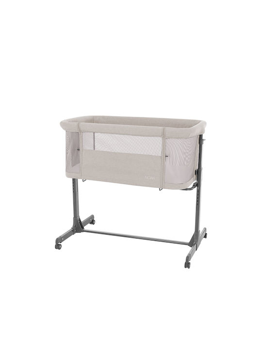 Kikka Boo Cradle Noah with Mattress, Side Opening, and Wheels Beige