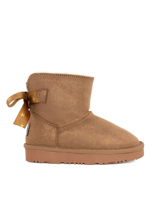 MTNG Kids PU Leather Boots Brown