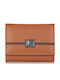 Small Leather Women's Wallet Classic Tabac Brown