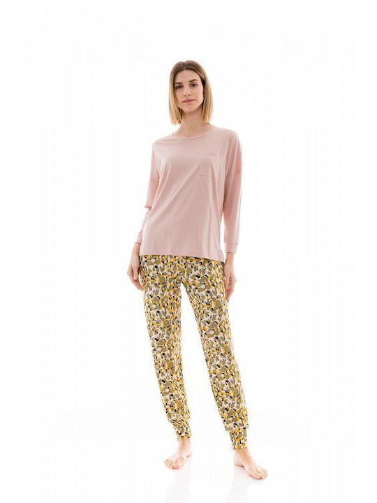 Pink Label Winter Women's Pyjama Set Pink