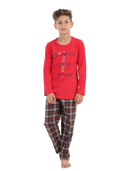 Vienetta Secret Set Top & Bottom Kids Pyjamas Red