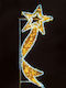 Aca Falling Star With Ribbon Plastic Illuminated Christmas Decorative Pendant Star 60x60x150cm