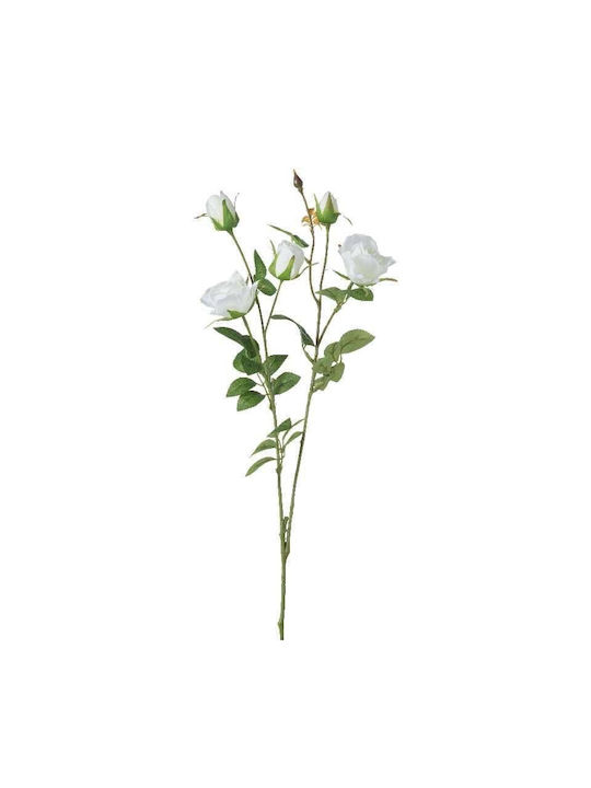 Artekko Artificial Decorative Branch Rose White 1pcs