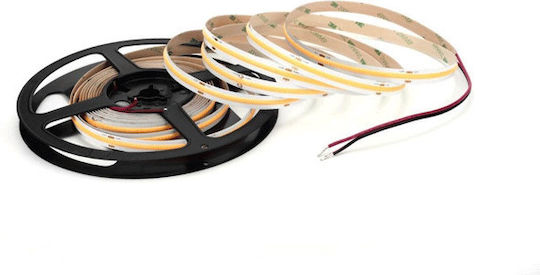 Redled Ταινία LED 24V Θερμό Λευκό Φως 5m Τύπου COB με Τροφοδοτικό