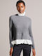 Ted Baker Damen Langarm Pullover Wolle Gray