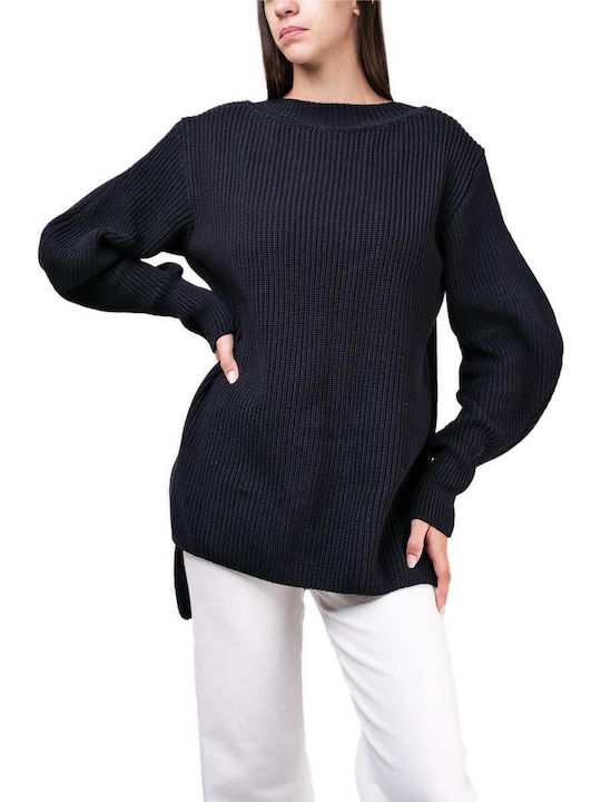 Damen Langärmelig Pullover Schwarz