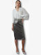 Pencil High-waisted Midi Skirt Khaki