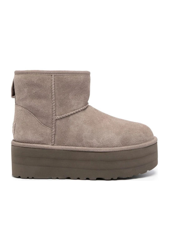 UGG Класически Мини Флатформи Велур Дамски Боту...