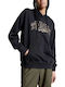 Lung Hanorac pentru femei Cu glugă Black
