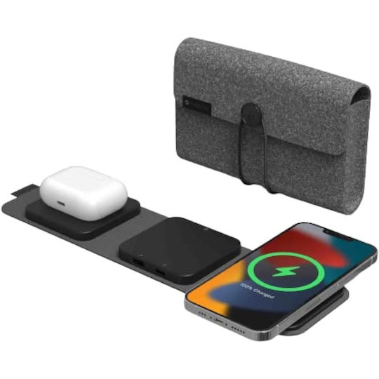 Mophie Ασύρματος Φορτιστής (Qi Pad) 15W Power Delivery Μαύρος (401309741)