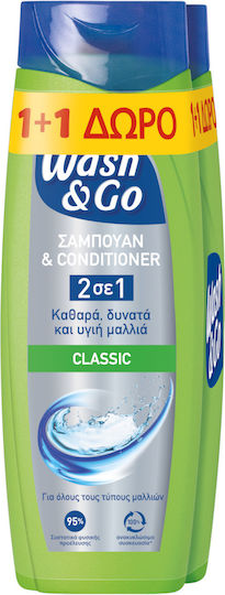 Wash & Go 2in1 Classic Σαμπουάν κατά της Πιτυρίδας 2x360ml