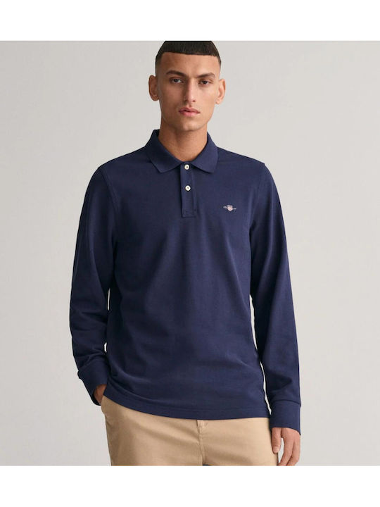 Gant Polo Μπλούζα Κοντομάνικη Navy Μπλε