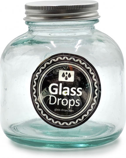 Glass Drops Glass Drops Allgemeine Verwendung Glas-Vase mit Deckel Transparent 350ml