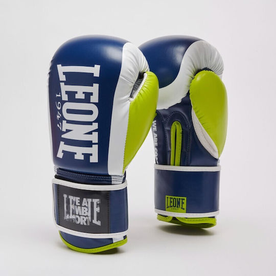 Leone 1947 Boxhandschuhe aus Synthetikleder für Kampf Blau