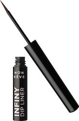 Mon Reve Infiny Dip Waterproof Πινέλο Eye Liner 13 Brown Black 2ml