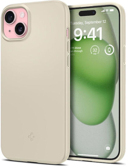 Spigen Thin Fit Back Cover Σιλικόνης 1.55mm Mute Beige (iPhone 15 Plus)