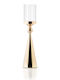 Palma Emporio Candle Holder Metal in Gold Color 11.5x52x52cm 1pcs