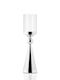 Palma Emporio Candle Holder Metal in Silver Color 11.5x45.5x45.5cm 1pcs