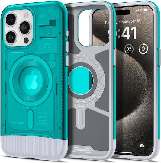 Spigen Classic C1 MagFit Задна корица Силикон Бонди Блу (iPhone 15 Pro Max)