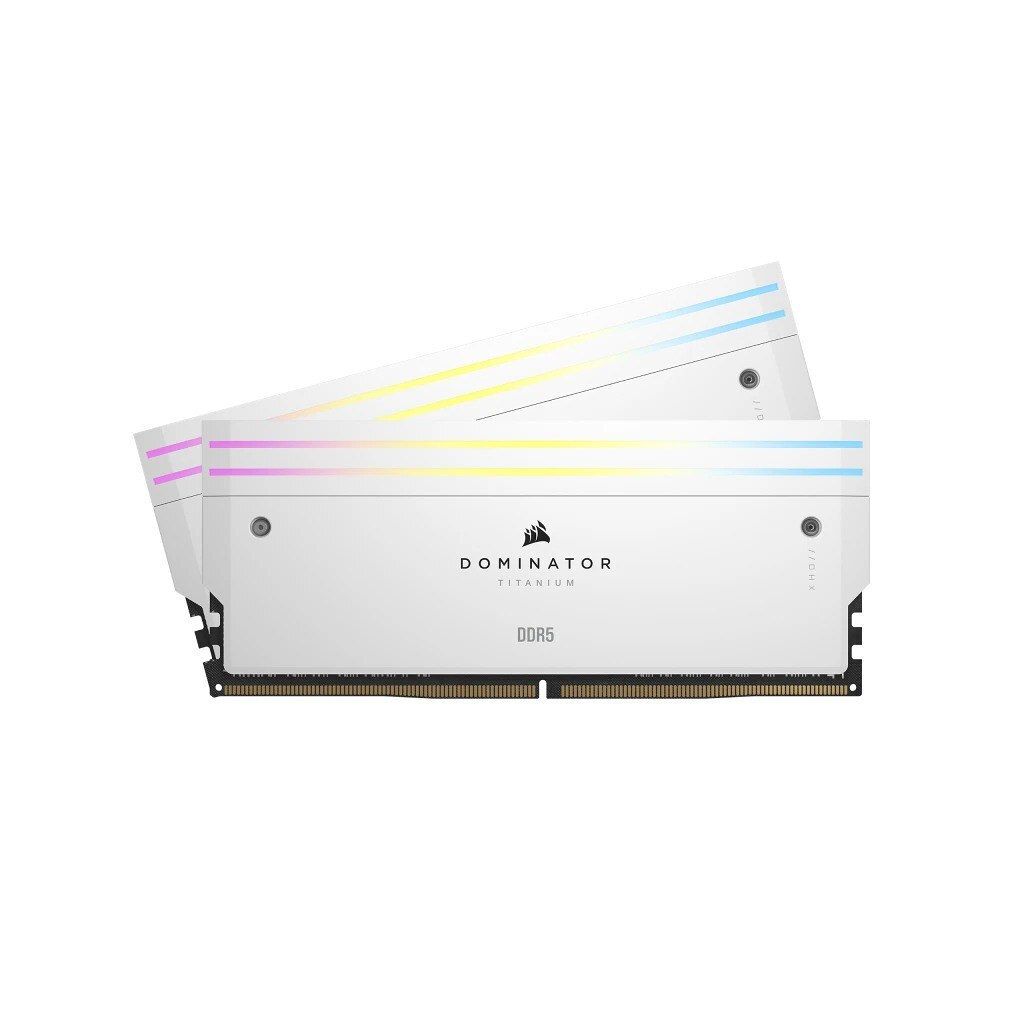 Corsair Dominator Titanium RGB XMP White 48GB DDR5 RAM cu 2 module