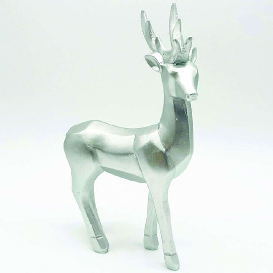 Aca Weihnachtliche Kunststoff Figur Hirsche Silber Höhe 25cm