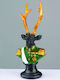 Aca Illuminated Christmas Figure Deer Black 24x24cm Soldier