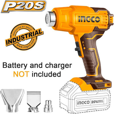 Ingco Heat Gun 20V with Maximum Temperature 300°C