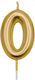 Tpster Birthday Candle Number "0" in Gold Color...