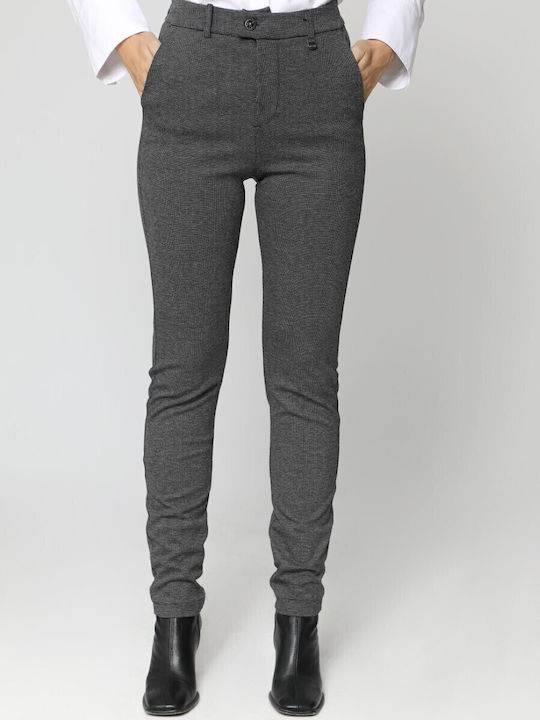 Damen Stoff Hose Schwarz