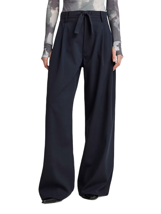 Paperback Damen Stoff Hose Blau
