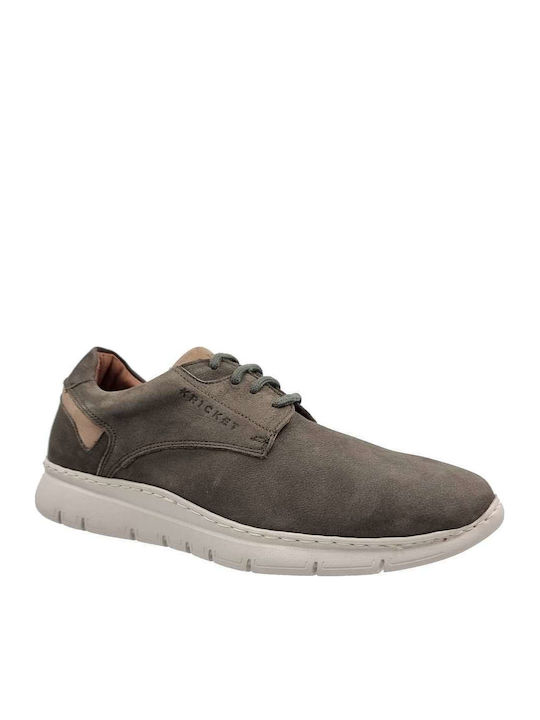 Kricket Δερμάτινα Ανδρικά Casual Παπούτσια Καφέ