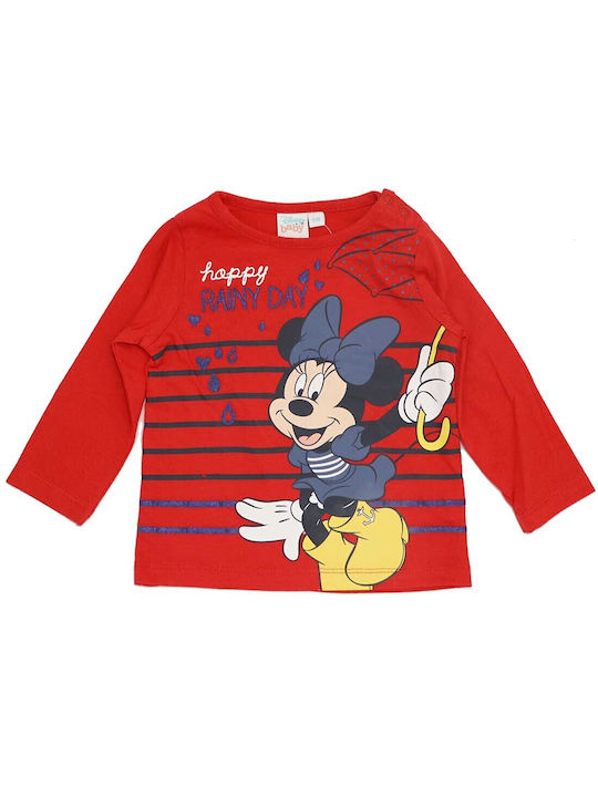 Disney Kids Blouse Long Sleeve Red