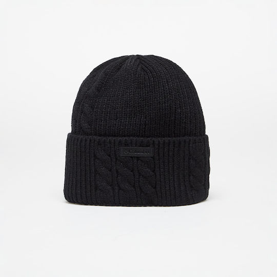 Beanie Unisex Σκούφος Πλεκτός σε Μαύρο χρώμα