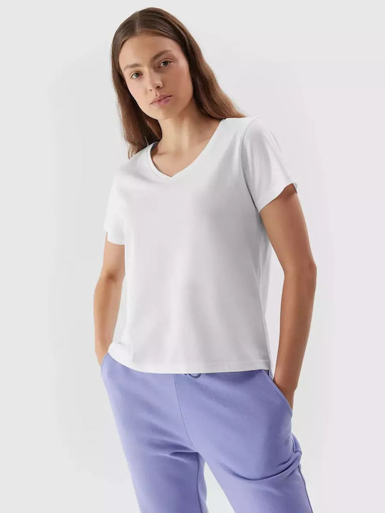 4F Damen T-shirt Weiß