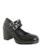 Pumps mit Riemchen Schwarz