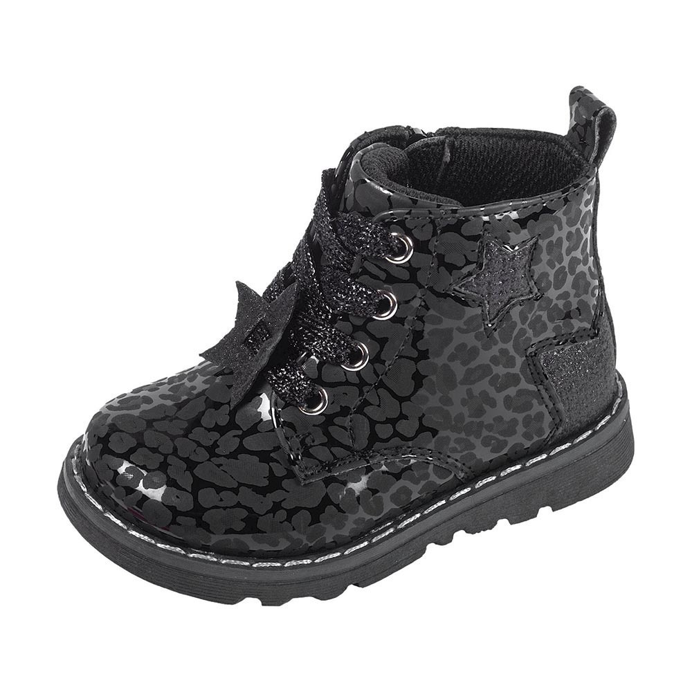Chicco Kids Patent Leather Boots with Lace Black 70003 870