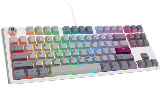 Ducky One 3 Mist Gaming Πληκτρολόγιο Tenkeyless με Cherry MX Silent Red διακόπτες και RGB φωτισμό (Αγγλικό US) Λευκό