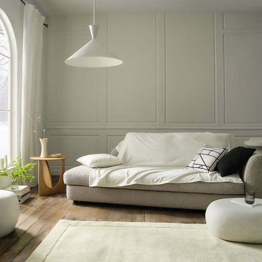 Gofis Home Luna Ριχτάρι Πολυθρόνας Δύο 'Οψεων Βελουτέ 180x180εκ. Λευκό