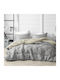 Saray Home Duvet Queen 220x240cm Grey with beige 180 GSMGsm