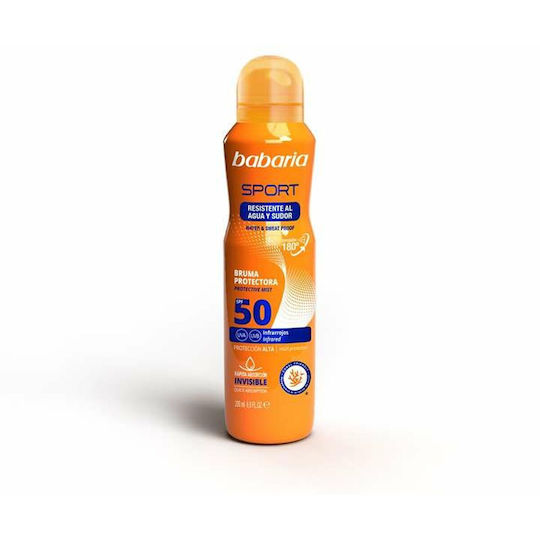 Babaria Спорт Водоустойчив Слънцезащитен Спрей За Тяло SPF50 200мл