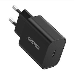 Choetech Зарядно без кабел с USB-C порт 20W Чер...