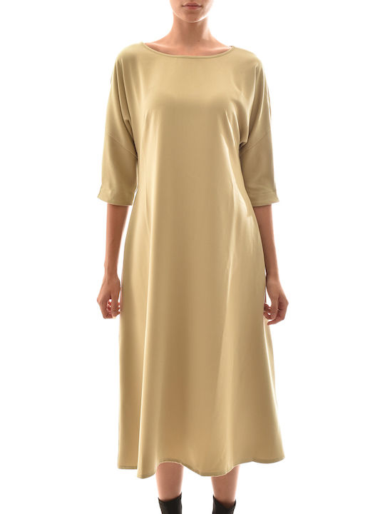 Summer Midi Dress for Wedding and Christening Green