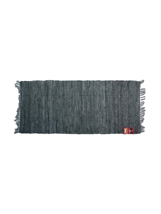 Sidi Home Plast Rug Fireplace Rectangular Leather Dark Gray