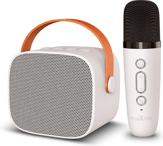 Maxlife Karaoke-Lautsprecher mit Kabellosem Mikrofon MXKS-100 Weiß