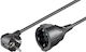 Microconnect Extension Cable Cord 3 x 1.5mm²/10m Black