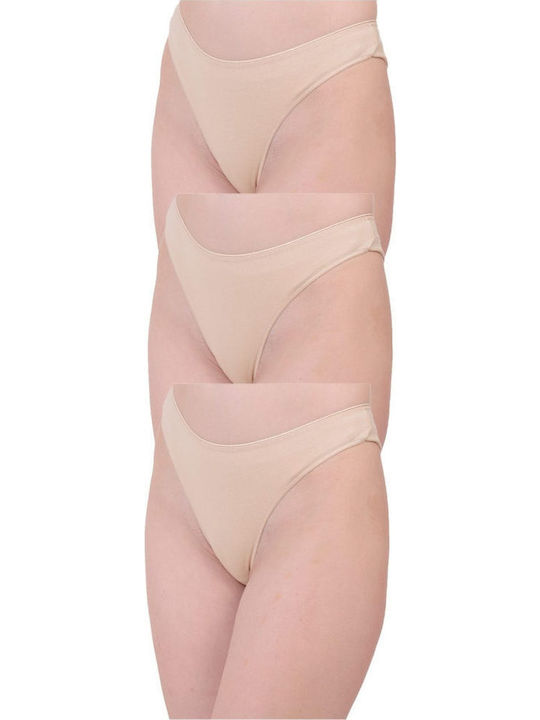 Fay Lingerie Damen Brasilien 3Pack Beige