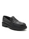Δερμάτινα Γυναικεία Loafers σε Μαύρο Χρώμα