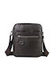 Leather Men's Shoulder / Crossbody Bag Brown