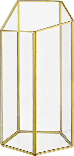 Palma Emporio Decorative Vase Gold 12.5x12.5x25cm